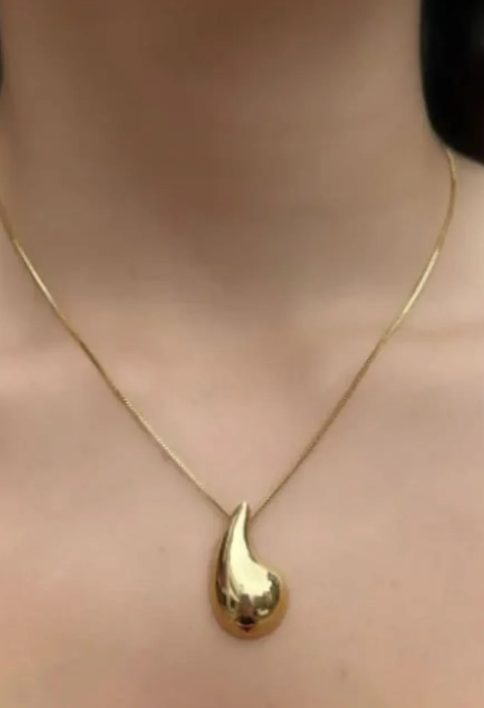 Colar Gota Banhado a Ouro